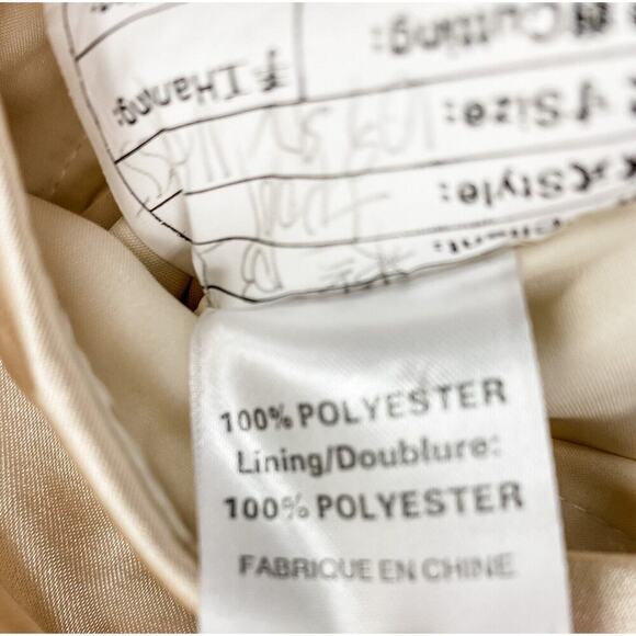 Wedding gown size 8-10 Corset LAce Up Back, Champagne Gold Satin Ball Gown Style - Picture 8 of 8